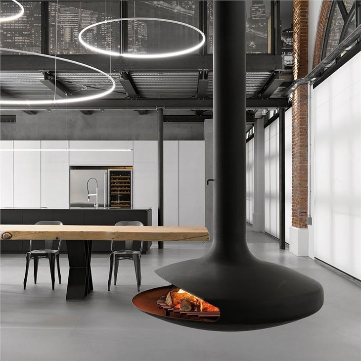 Sphere Oval Fireplace Real Fireplace