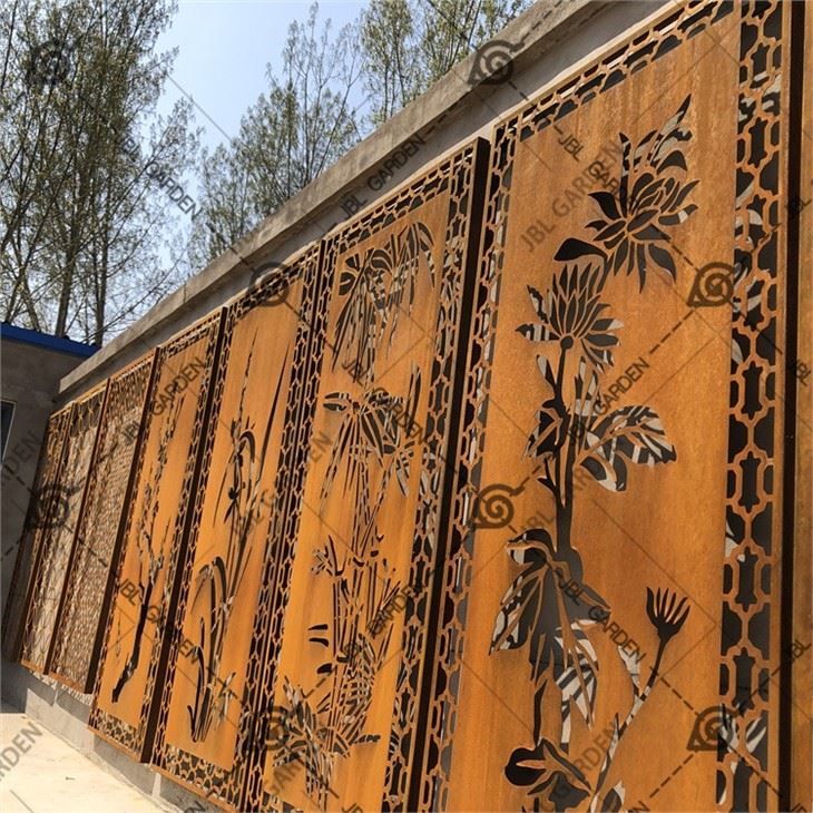 Metal Outdoor Privacy Screen Decorative Fence