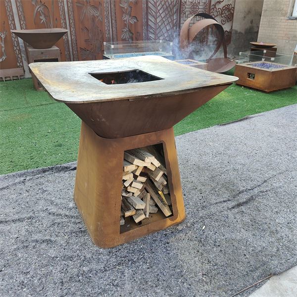 Corten Steel Modern BBQ Grill factory