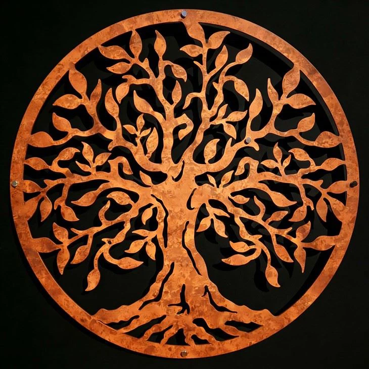 Цортен Стеел Трее Оф Лифе Метална зидна уметност