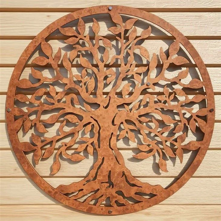 Corten Steel Tree Of Life Metal Wall Art factory