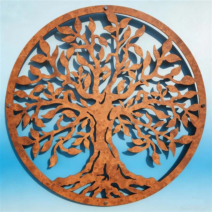 Corten Steel Tree Of Life Wall Art factory