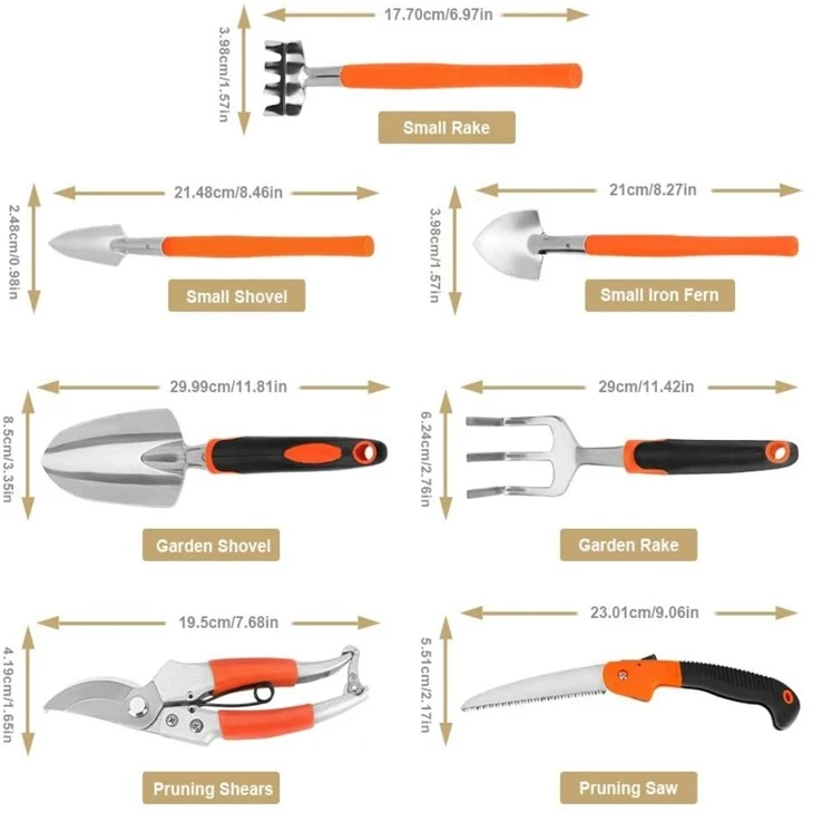 Garden Hand Tool Set With Bag