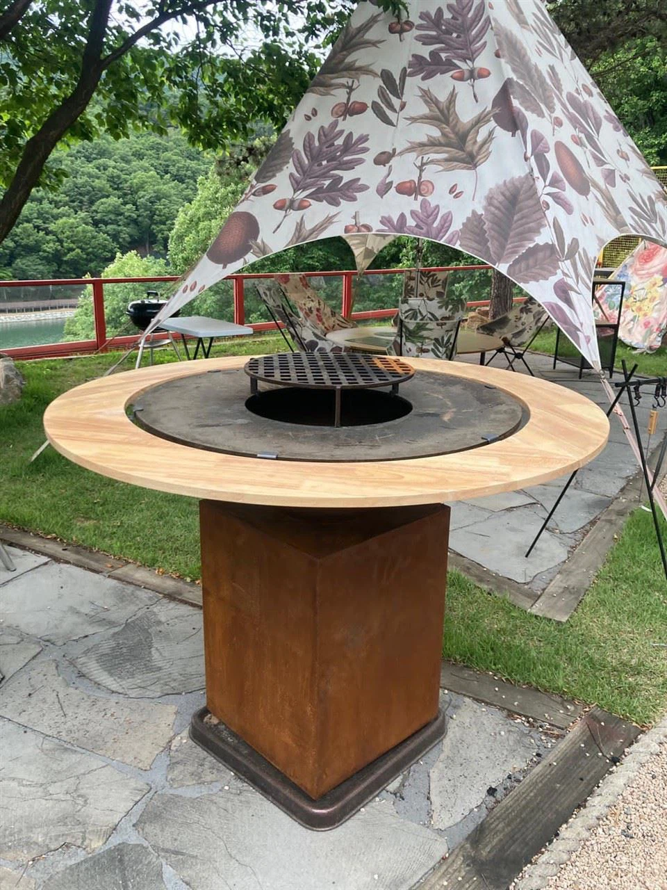 Outdoor Rusty Corten Steel BBQ Grill best