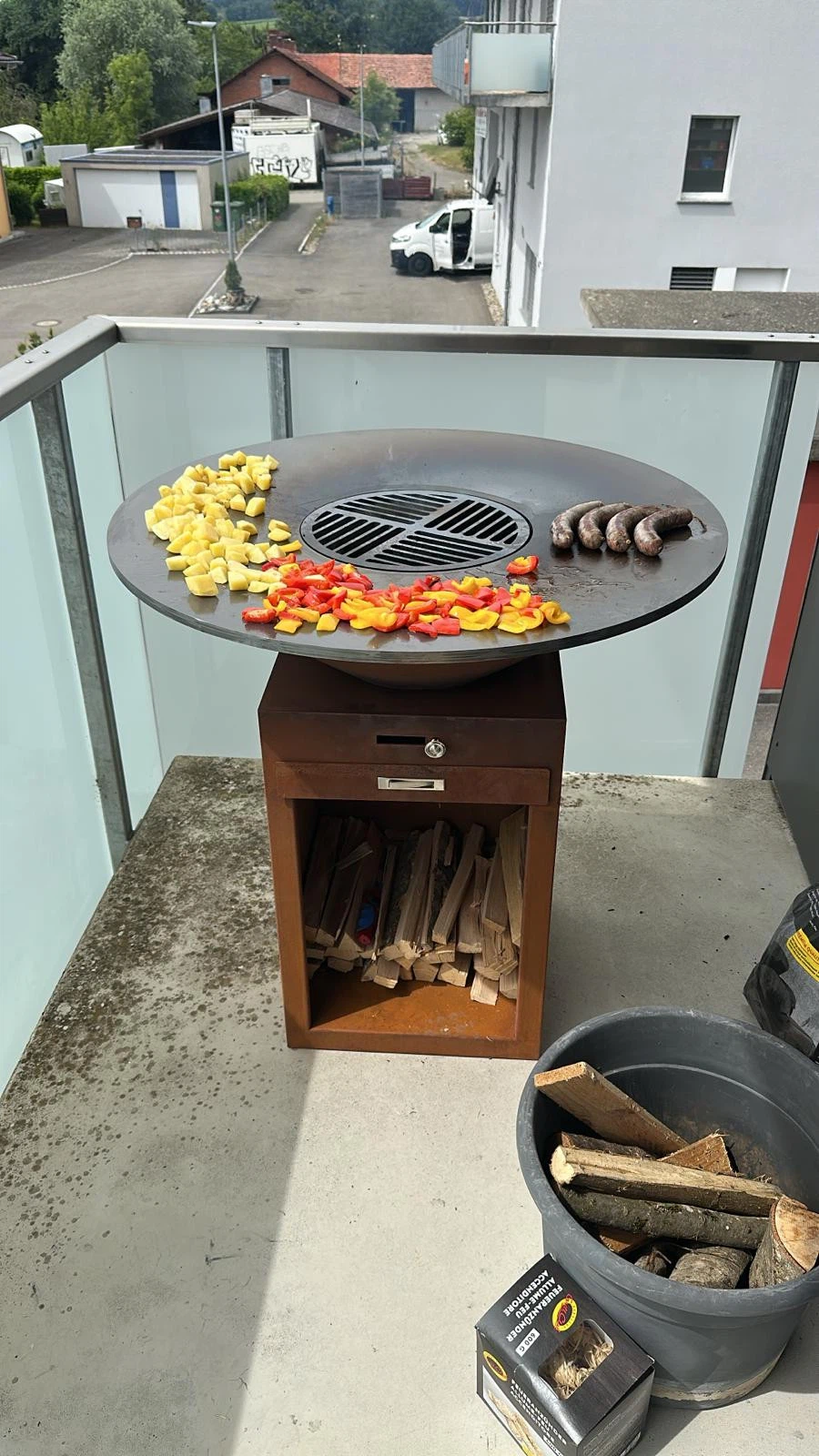 Outdoor Rusty Corten Steel BBQ Grill suppliers