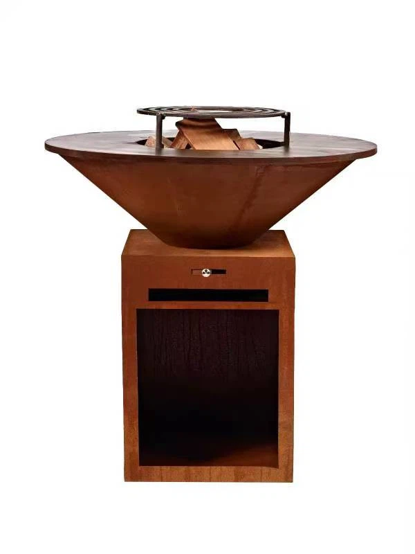 Outdoor Rusty Corten Steel BBQ Grill high quality