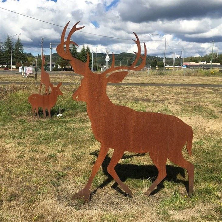 Economic And Durable Rusty Garden Art For Outdoor