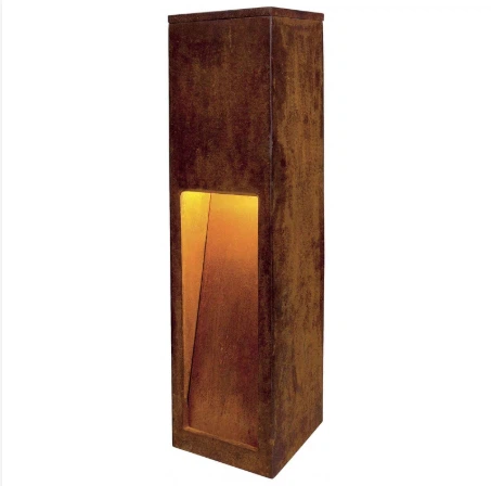 Steel Cylindrical Light Of Corten