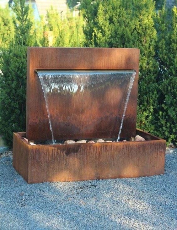 Steel Wate Fall Planter