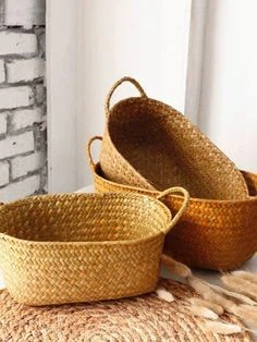 Woven Picnic Food Basket